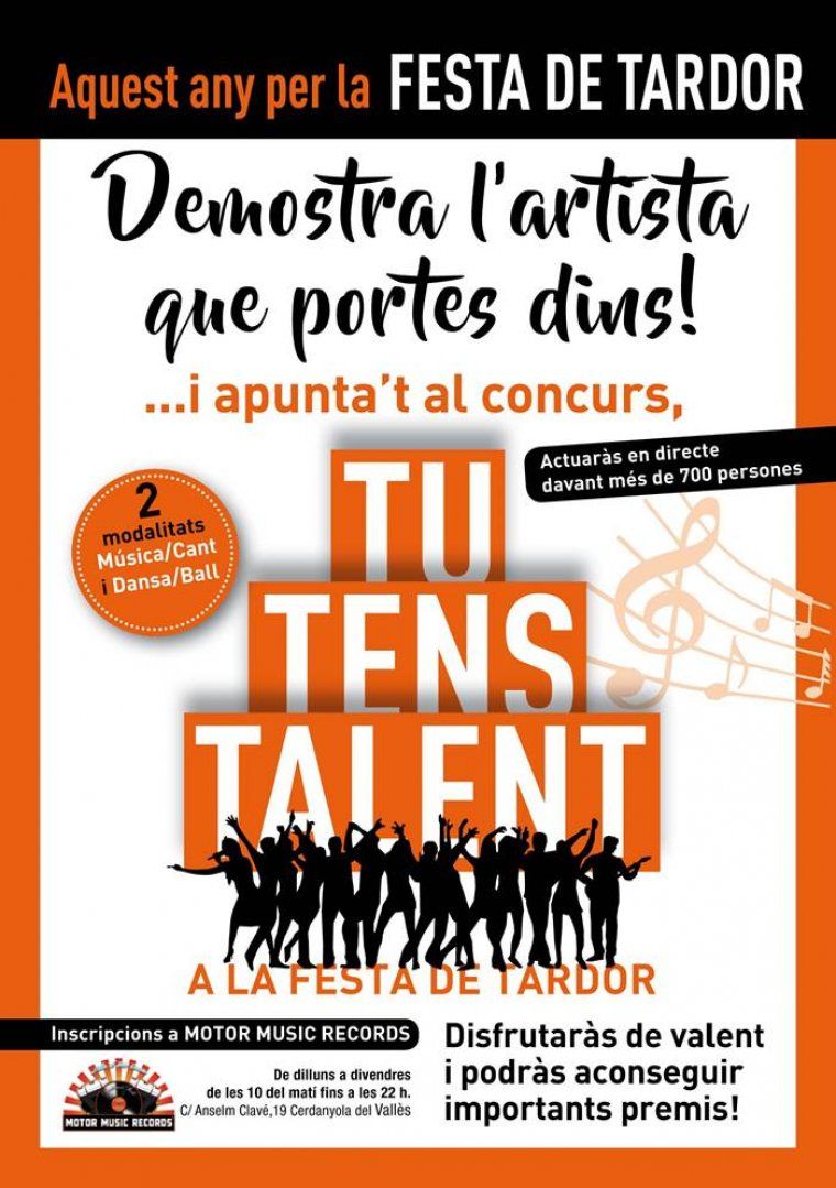 Ja s'ha obert la inscripció al concurs Tu Tens Talent, que se celebrarà el mateix 12 de novembre a les 21.30 de la nit