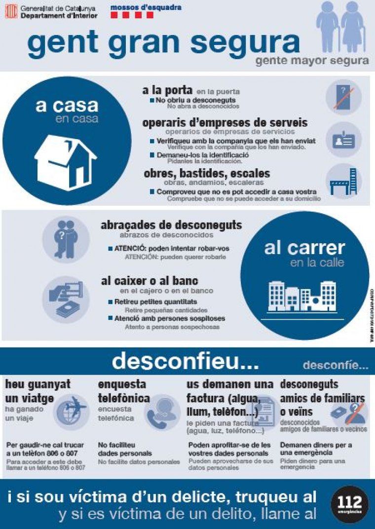 Estan repartint indicacions per tal de mantenir la seguretat al carrer i a casa.