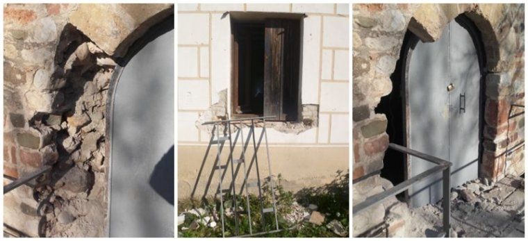 Els rastres dels actes vandàlics patits el 2016