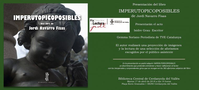 Cartell de la presentació del llibre de Jordi Navarro