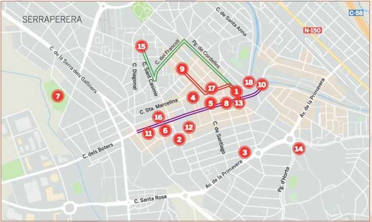Mapa d'espais de la Festa de la Tardor