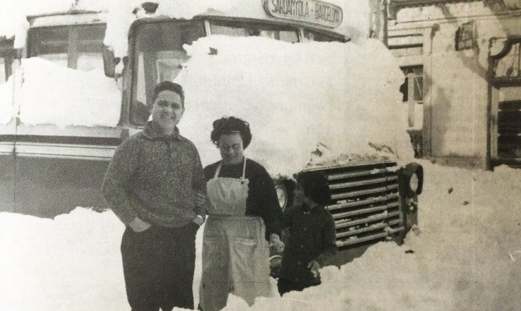 La Família Prieto durant la nevada