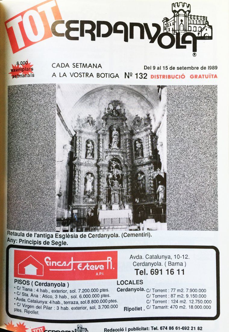 La portada del TOT Cerdanyola, 132
