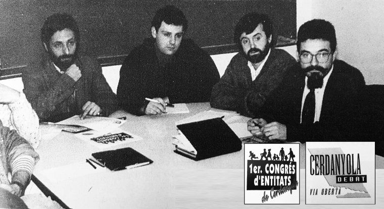 Imatge de Cerdanyola Debat amb els seus logotips, l'any 1994