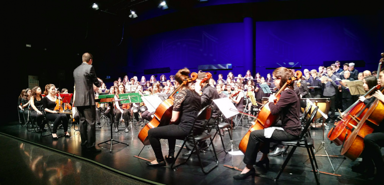 Imatge d'arxiu d'un concert de la Jove Orquestra de Cerdanyola Imatge d'arxiu d'un concert de la Jove Orquestra de Cerdanyola
