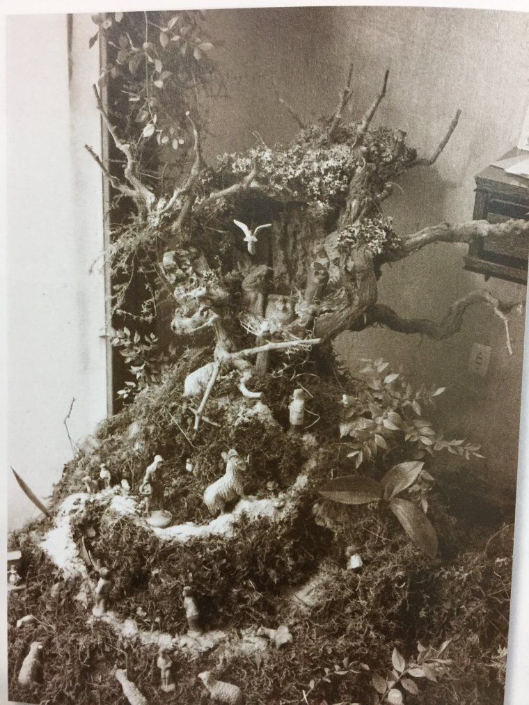 El pessebre de Jaume Xufré, fet sobre un cep