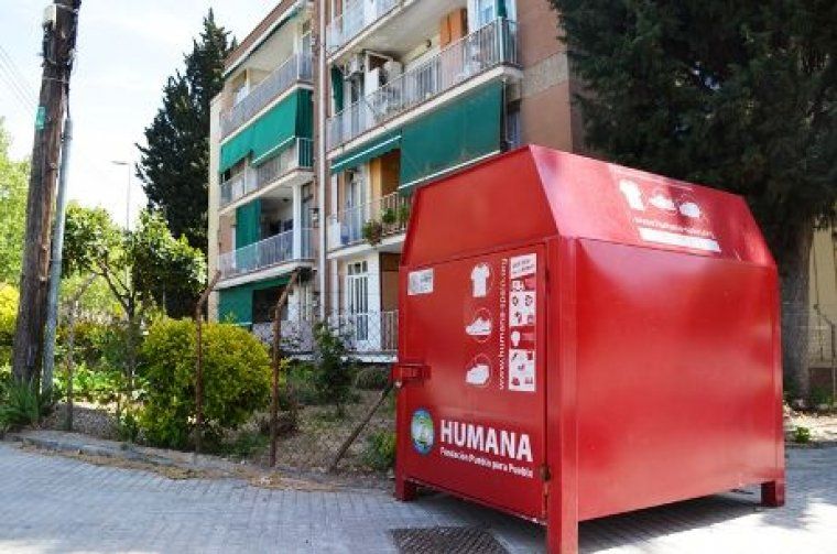 Un contenidor de la Fundació Humana a Cerdanyola