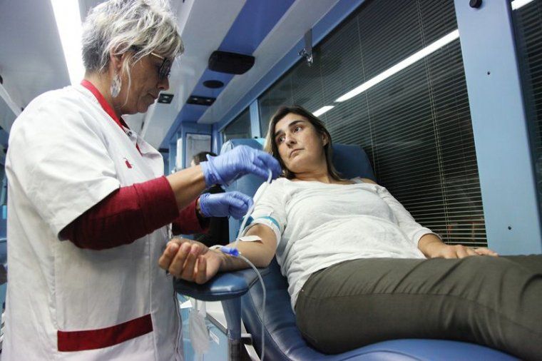 Imatge d'una donació de sang / Arxiu