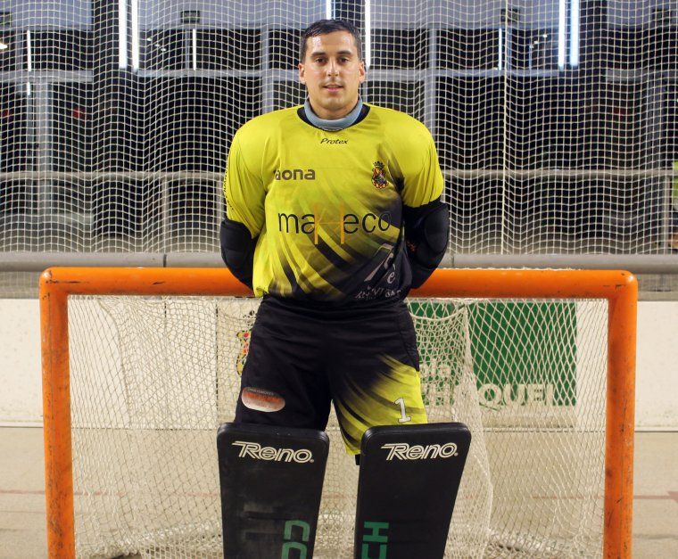 Baptiste Bonneau durant un entrenament del Cerdanyola CH