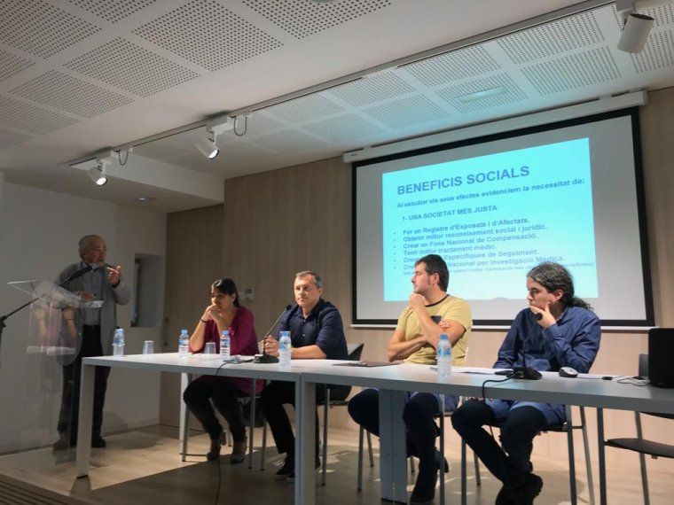 D'esquerra a dreta: Dr. Tarrés, Raquel Lafuente, Benedicto Martino, Carles Escolà i José Maria Osuna