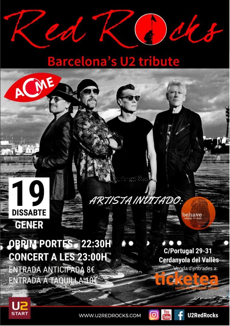Cartell concert Red Rocks U2