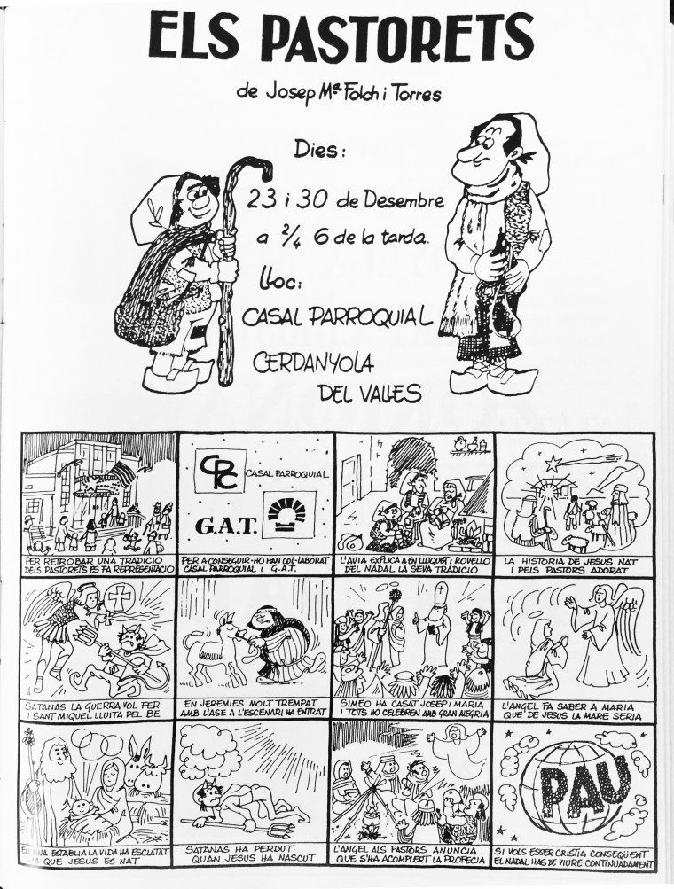 Cartell de l'obra del GAT al Centre Parroquial