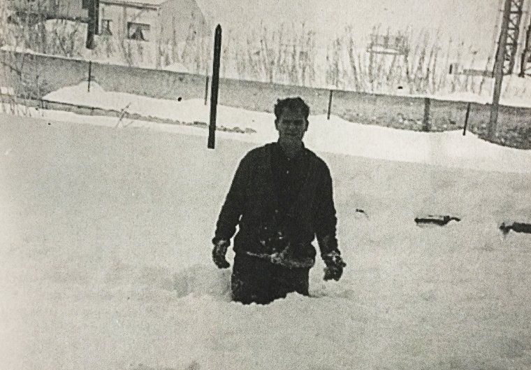 La Nevada de 1962, a Cerdanyola del Vallès. Cedida per Trinidad Heras (TOT Cerdanyola, 442)