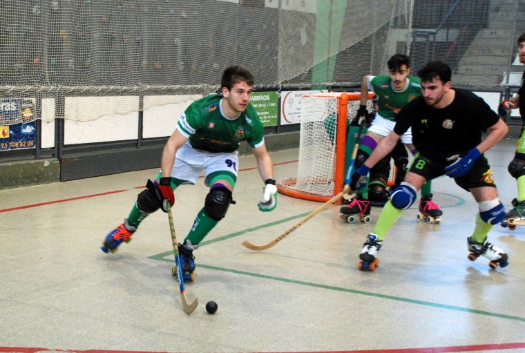 Instant del partit del Cerdanyola CH contra el HC Piera
