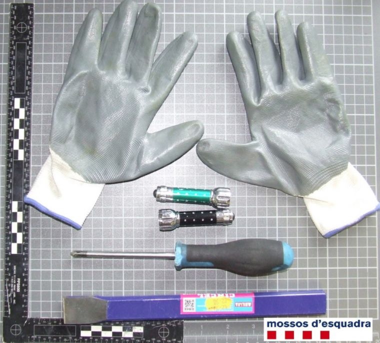 Estris que portaven els detinguts