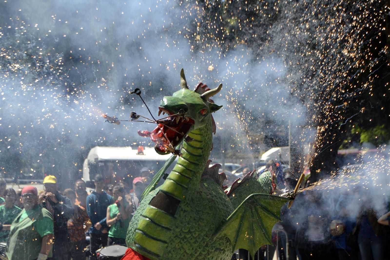 La cercavila de les bèsties de foc al Roser de Maig 2019