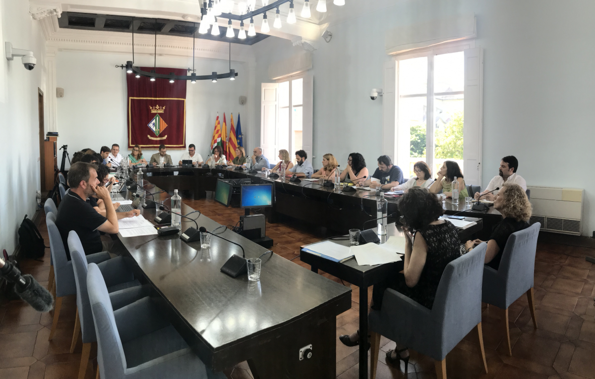 La sala de plens el 10 de juliol