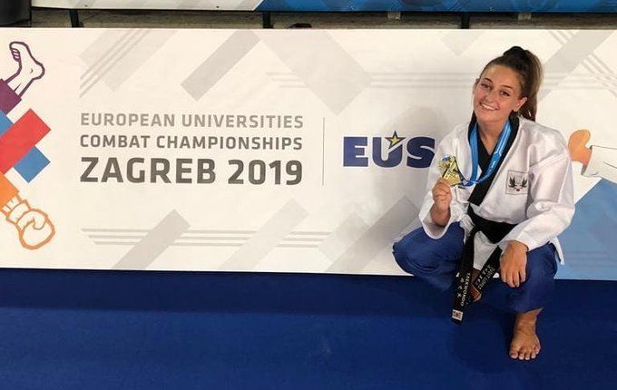 Judith López Blas, guanyadora de la medalla d'or al Campionat Europeu Universitari de Taekwondo 