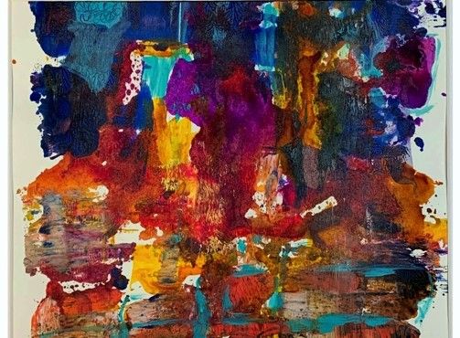 Un dels quadres inclosos a l'exposició "Bikiak", de Lourdes Lopetegui