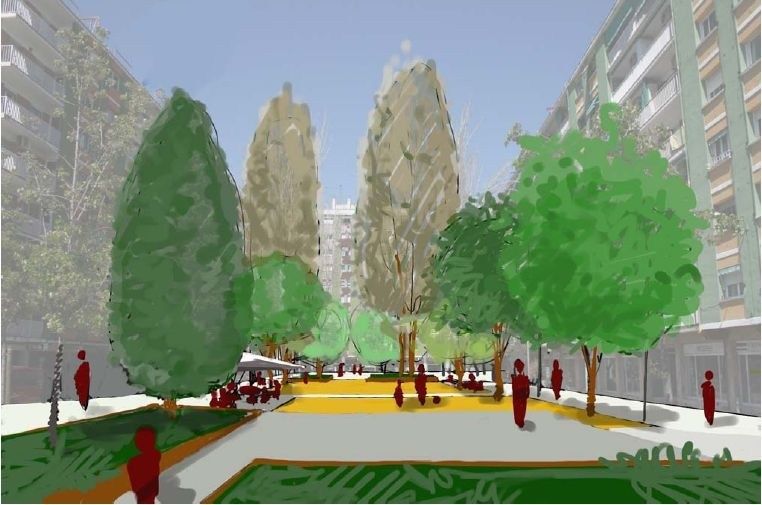 Imatge del projecte previst per a la plaça Goya