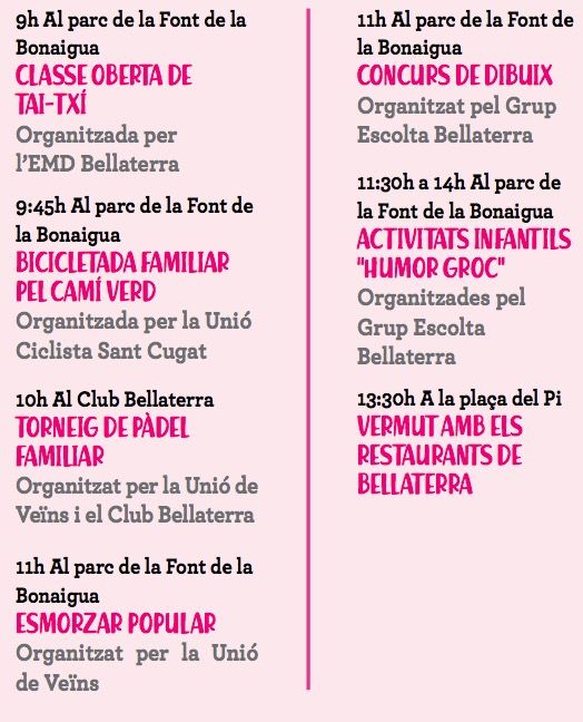 Programa del dissabte 7