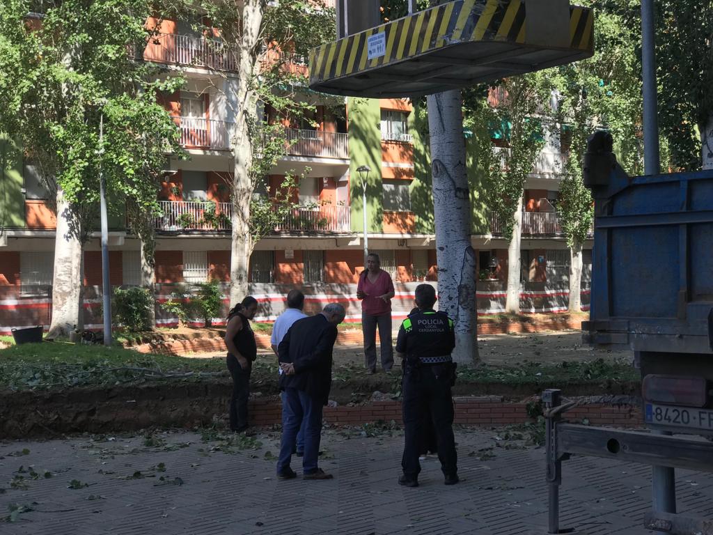 Moment de l'acció protesta
