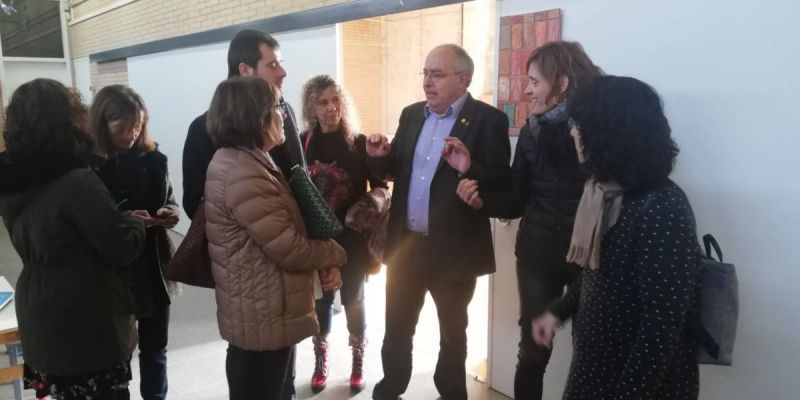 El conseller d'Educació, Josep Bargalló, ja va visitar el centre al febrer i va prometre-hi reformes