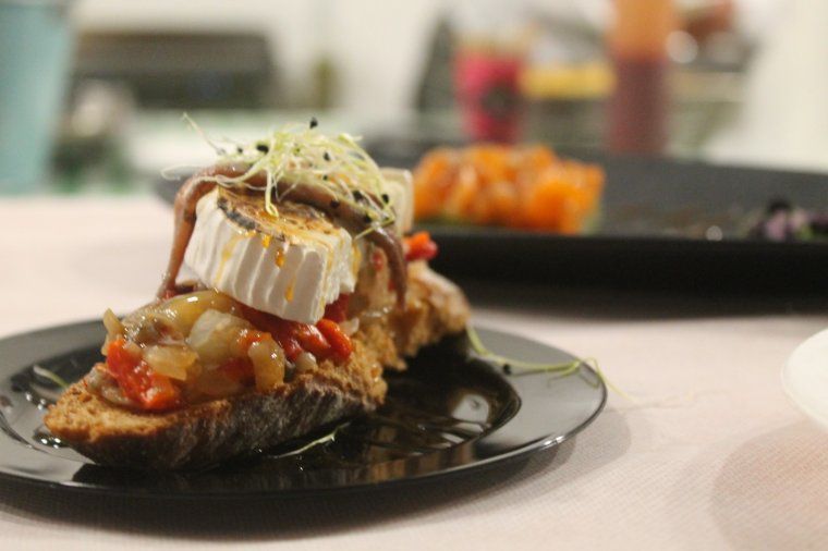 Un 'pintxo' al 2n Tast de Cuina Mediterrània.  Un 'pintxo' al 2n Tast de Cuina Mediterrània.