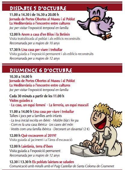 Programa del Cap de Setmana Ibèric a Ca n'Oliver