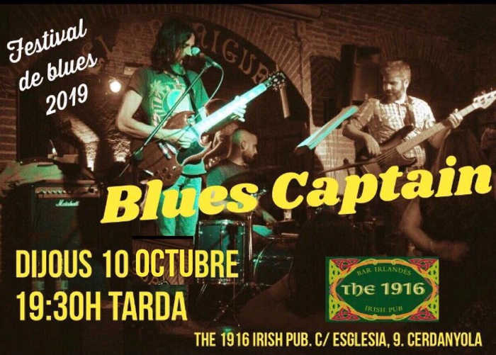 Blues Captain actuarà a The 1916 Irish Pub / Blues de Cerdanyola