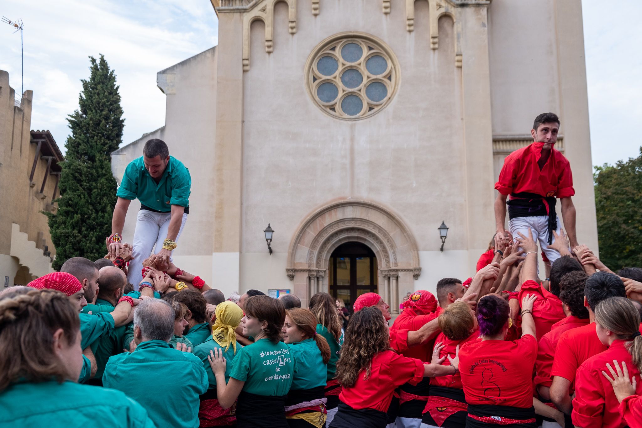 Diada castellera amb els Castellers de Madrid i els de Cerdanyola. FOTO: Ale Gómez