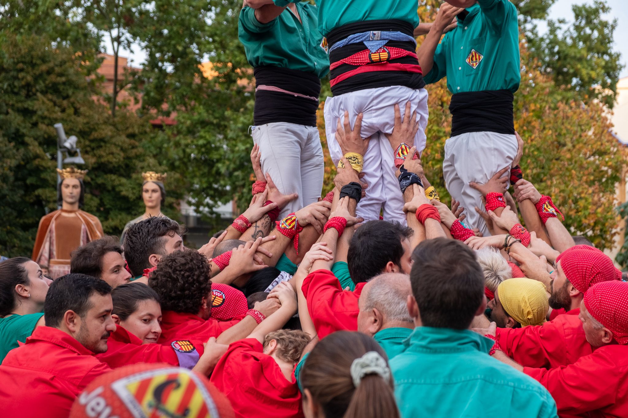 Diada castellera amb els Castellers de Madrid i els de Cerdanyola. FOTO: Ale Gómez