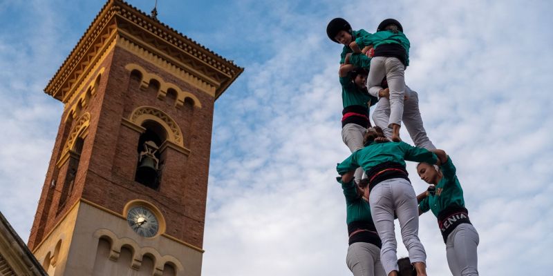 Diada castellera amb els Castellers de Madrid i els de Cerdanyola. FOTO: Ale Gómez