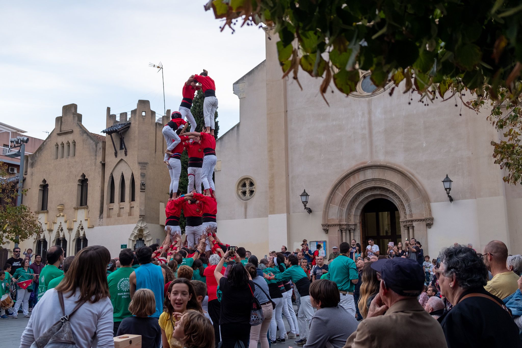 Diada castellera amb els Castellers de Madrid i els de Cerdanyola. FOTO: Ale Gómez