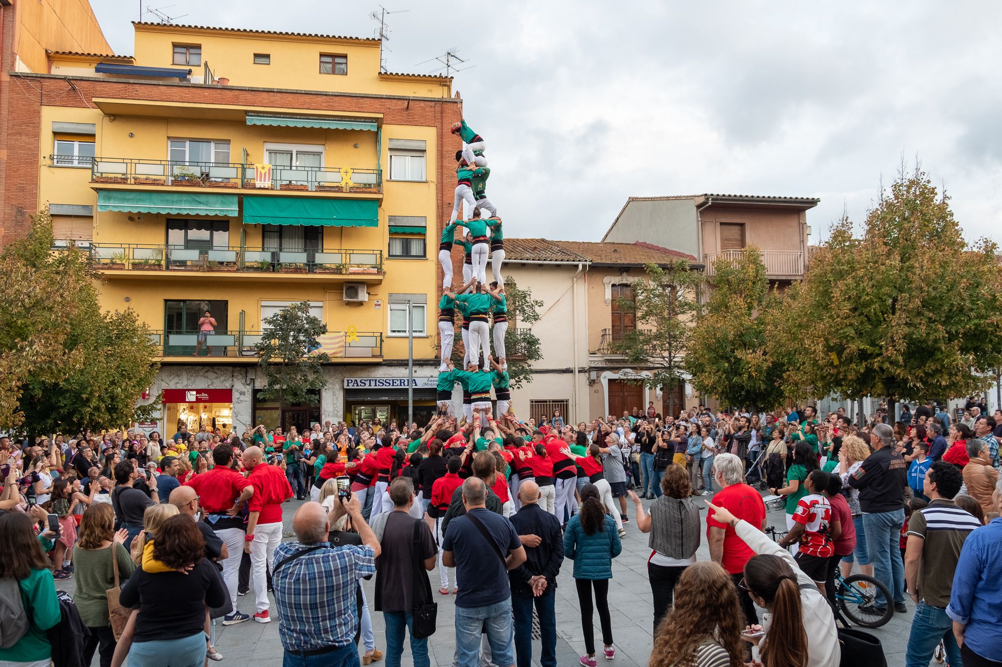 Diada castellera amb els Castellers de Madrid i els de Cerdanyola. FOTO: Ale Gómez