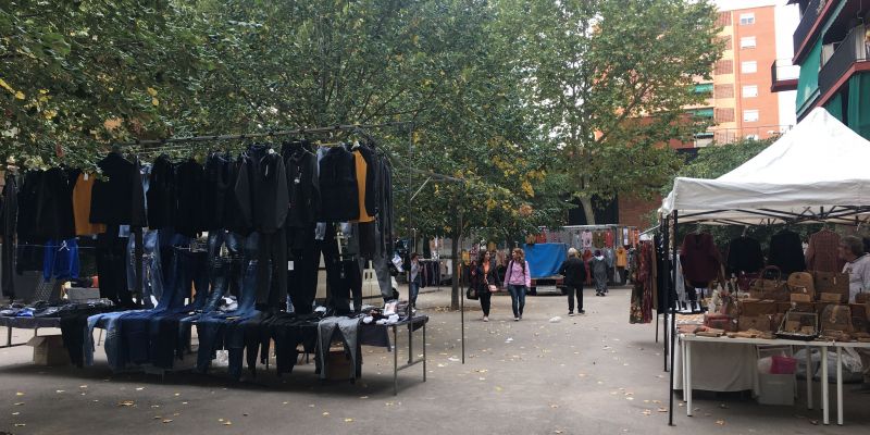 El Mercat de Serraparera durant el matí de vaga