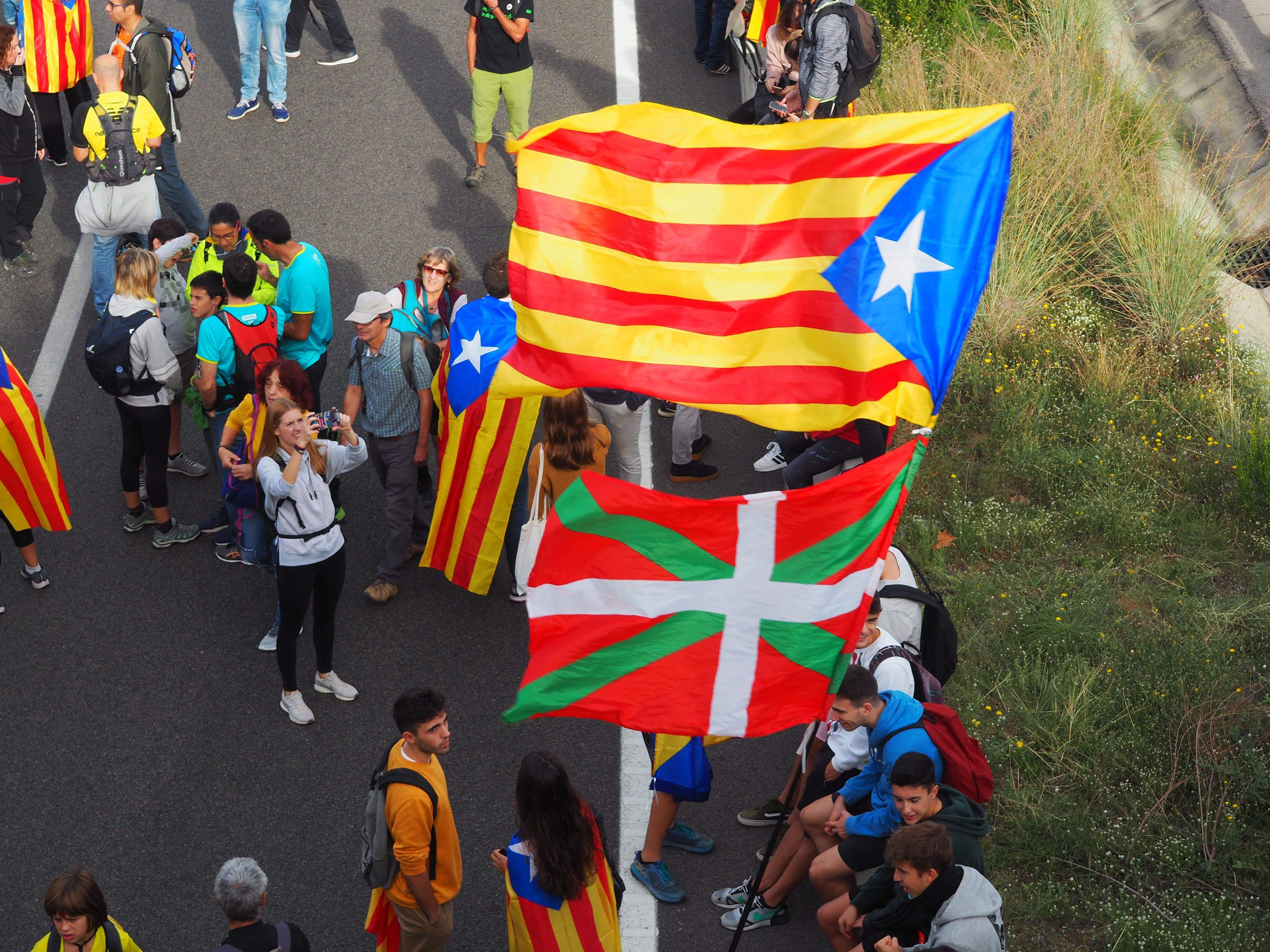Marxa per la llibertat en resposta a la sentència del Tribunal Suprem. FOTO: Mónica García