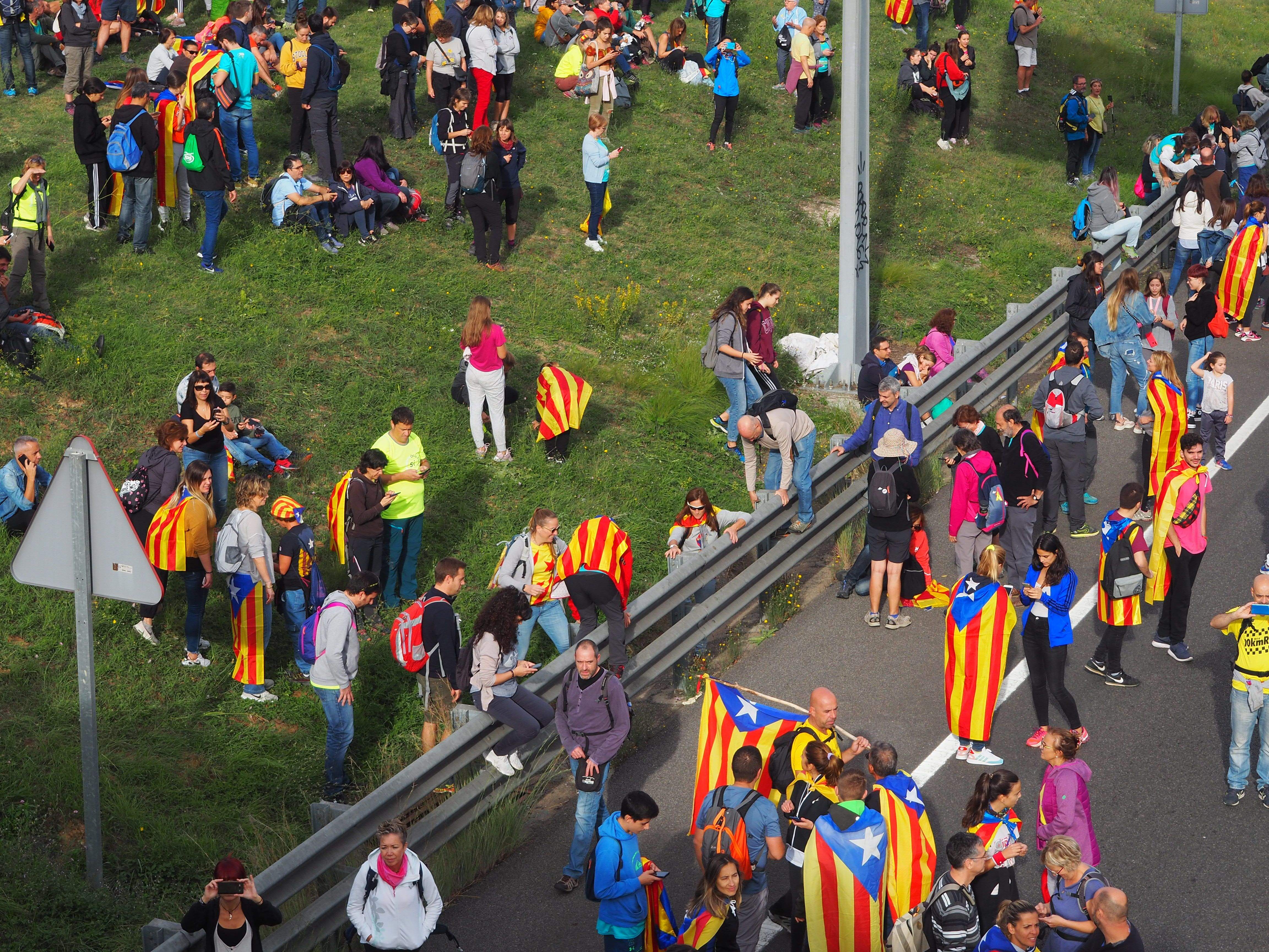 Marxa per la llibertat en resposta a la sentència del Tribunal Suprem. FOTO: Mónica García