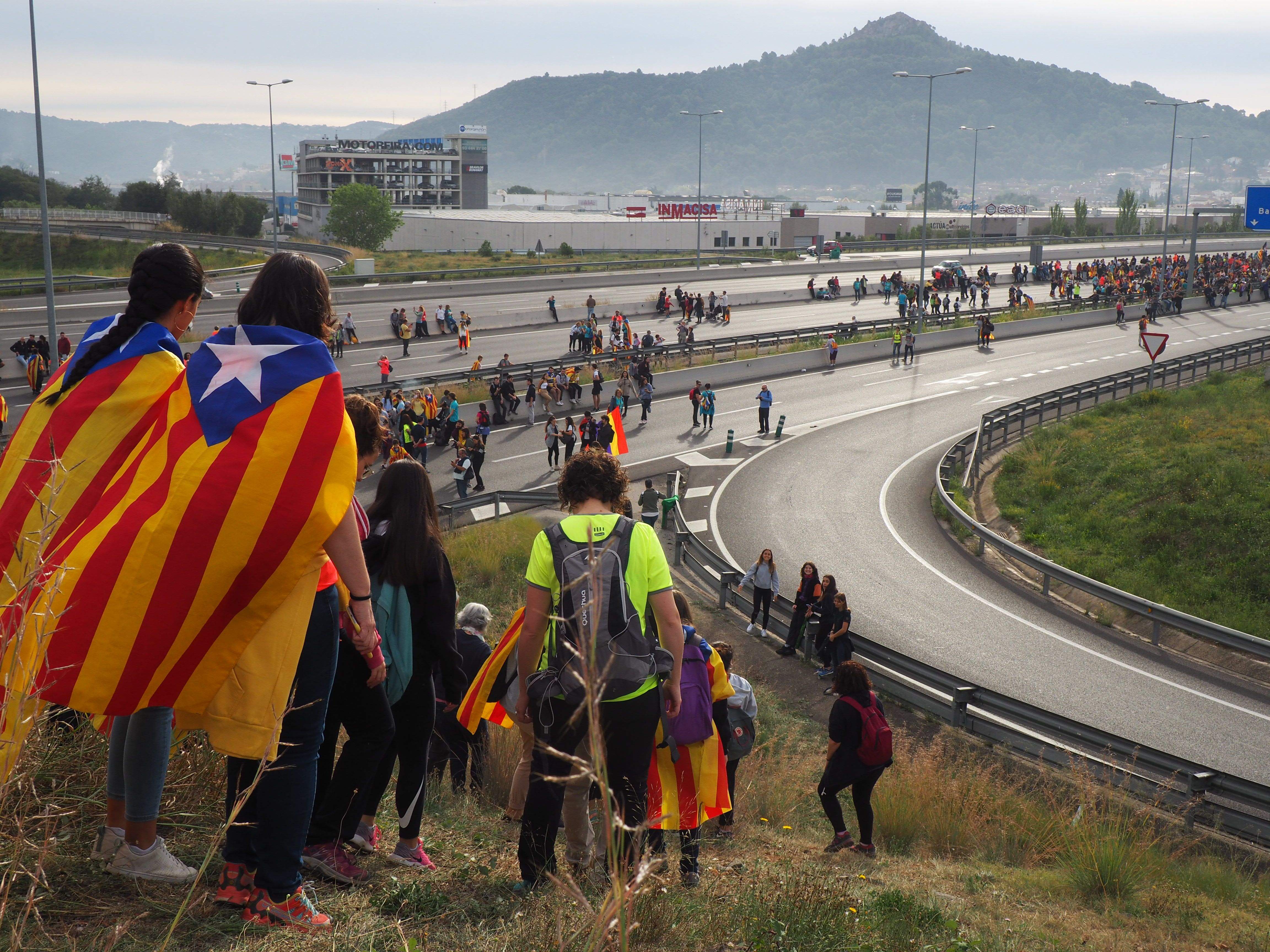 Marxa per la llibertat en resposta a la sentència del Tribunal Suprem. FOTO: Mónica García