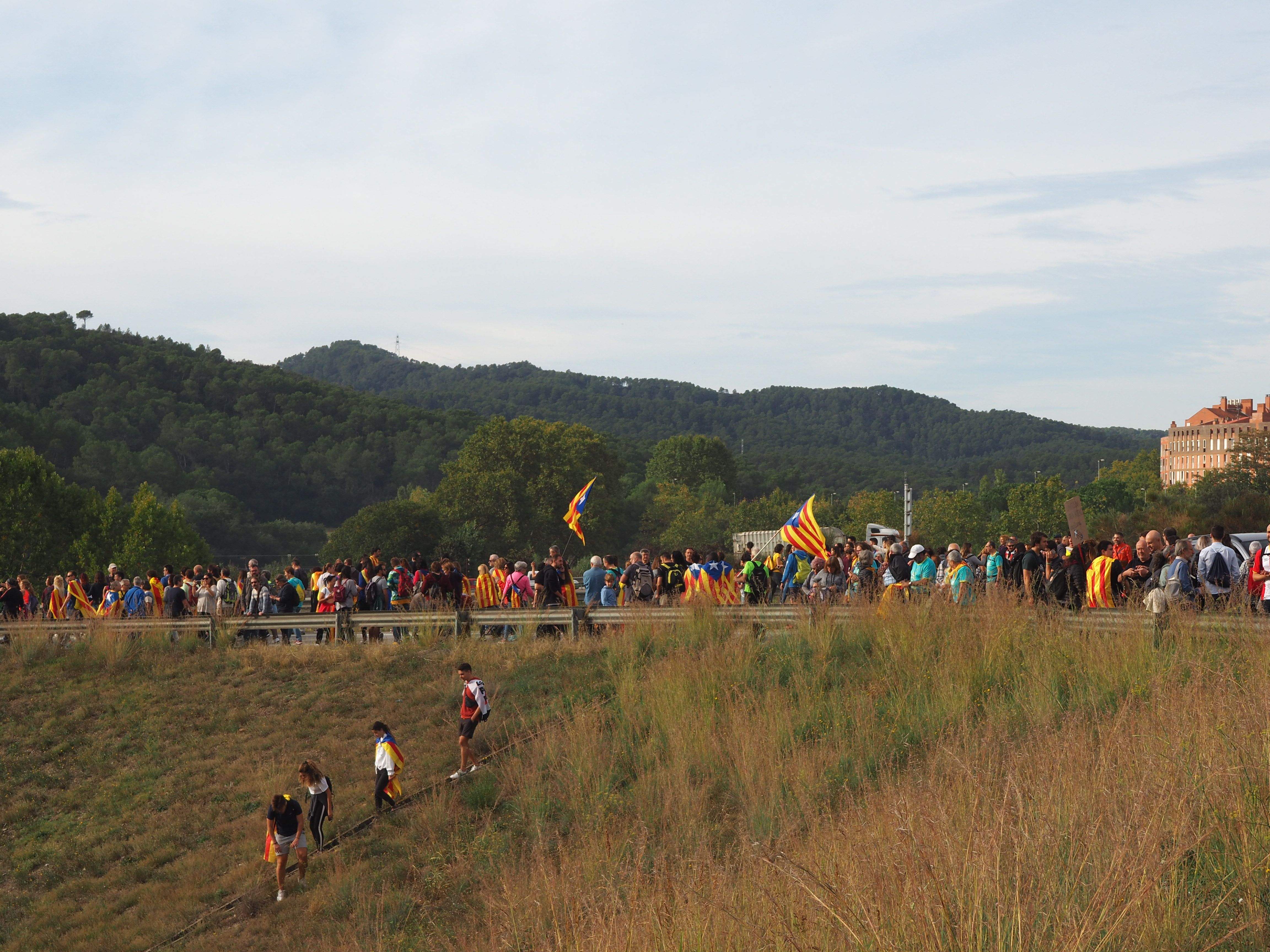 Marxa per la llibertat en resposta a la sentència del Tribunal Suprem. FOTO: Mónica García