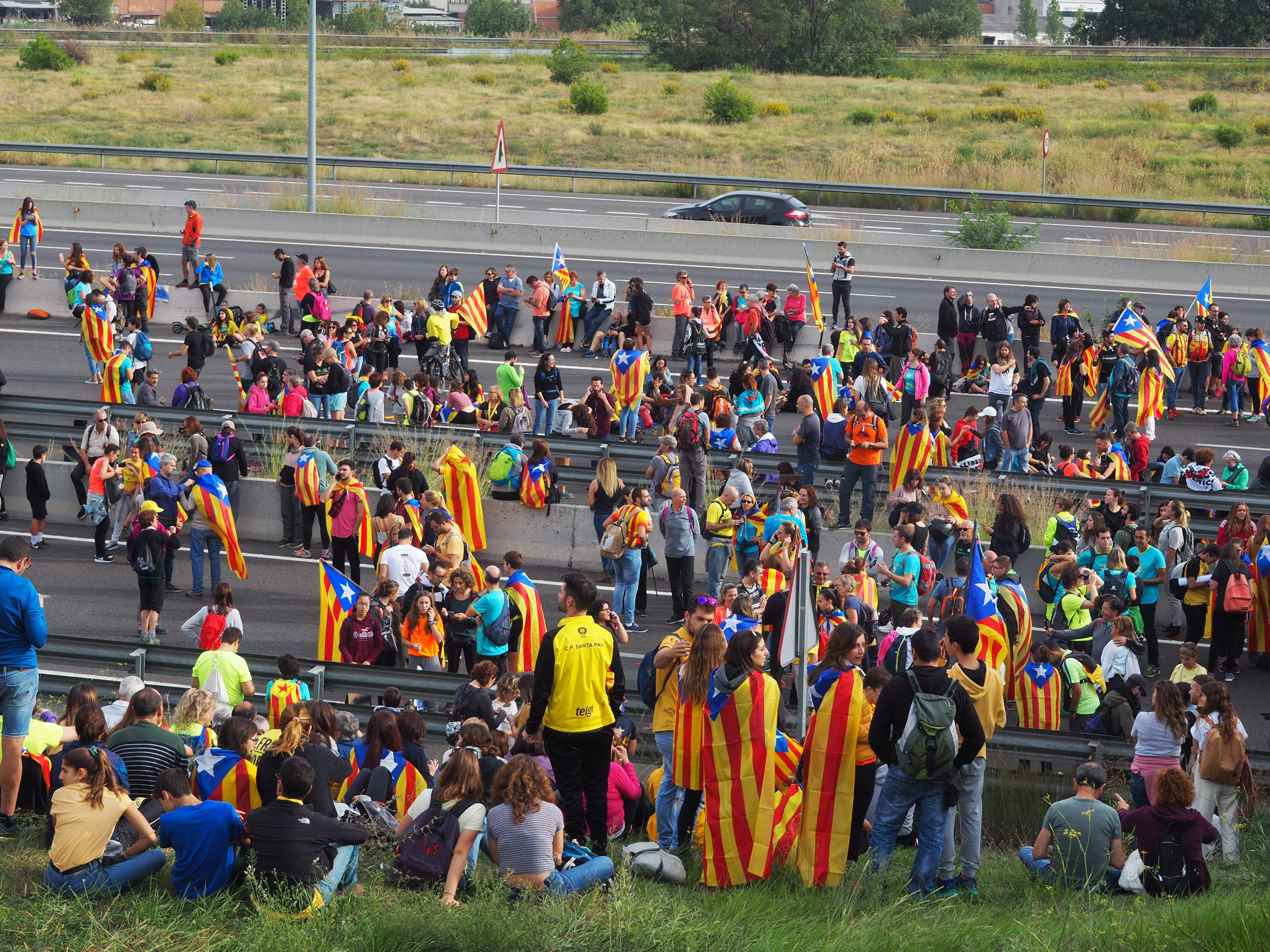 Marxa per la llibertat en resposta a la sentència del Tribunal Suprem. FOTO: Mónica García