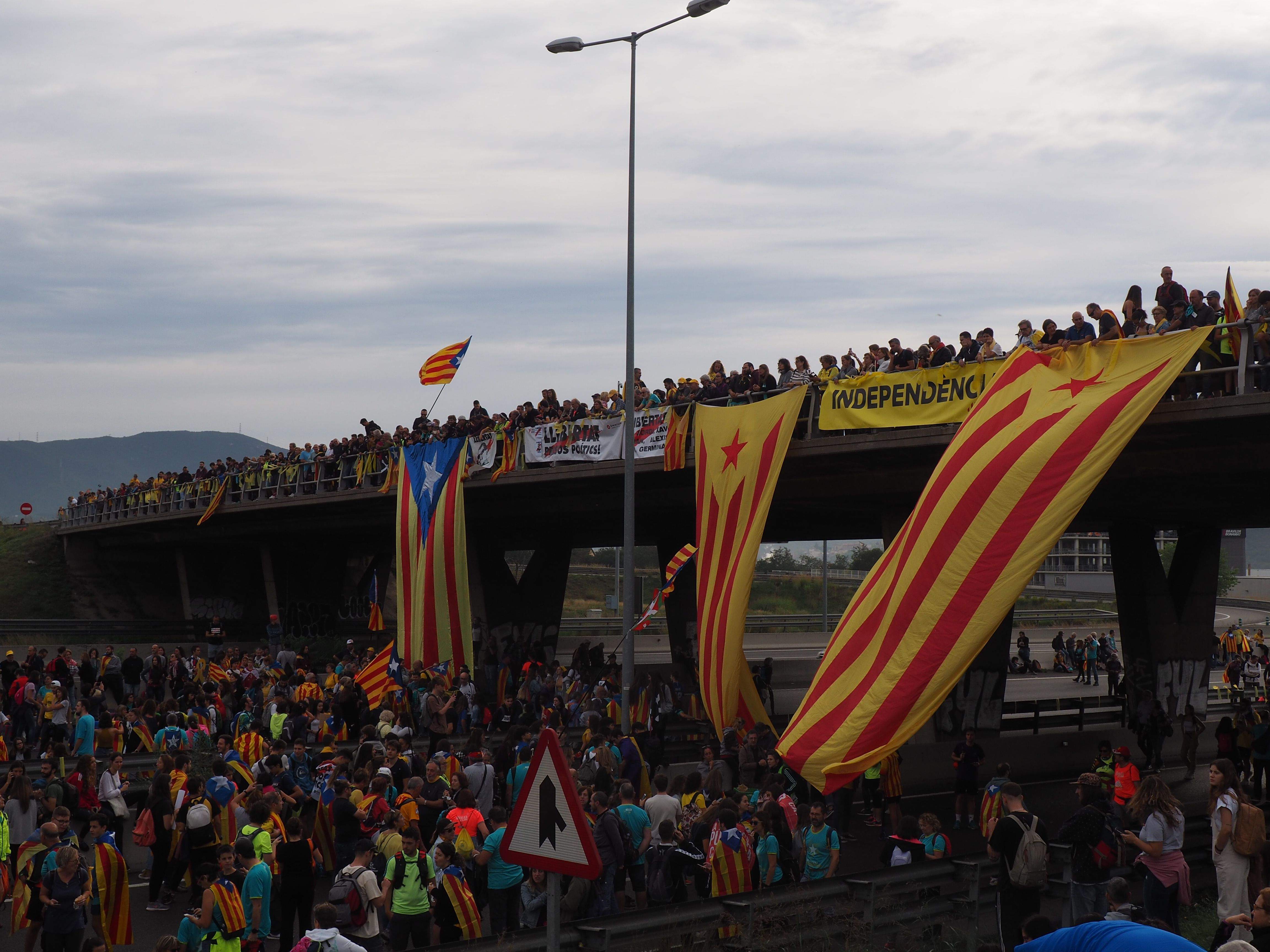 Marxa per la llibertat en resposta a la sentència del Tribunal Suprem. FOTO: Mónica García