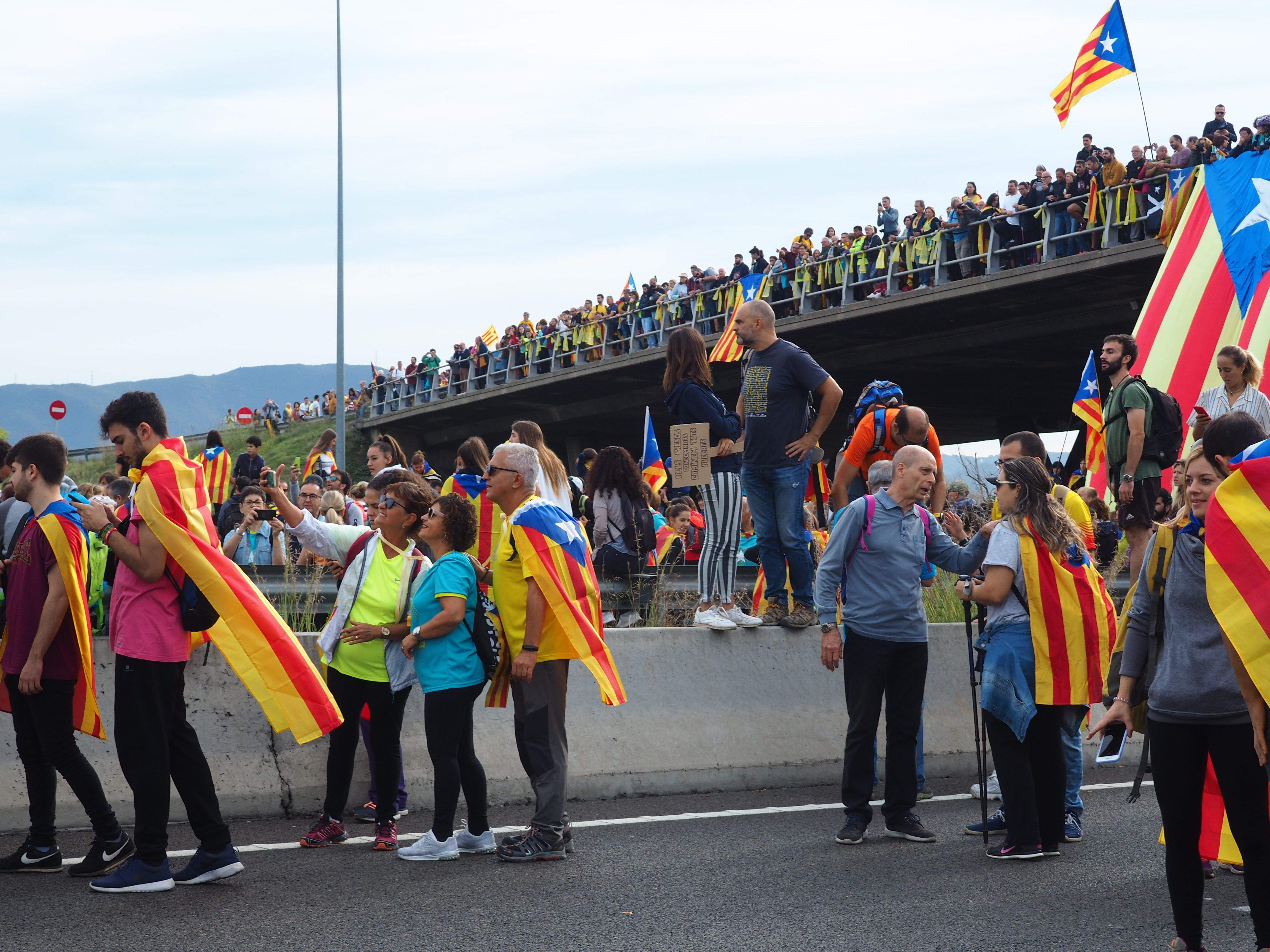 Marxa per la llibertat en resposta a la sentència del Tribunal Suprem. FOTO: Mónica García