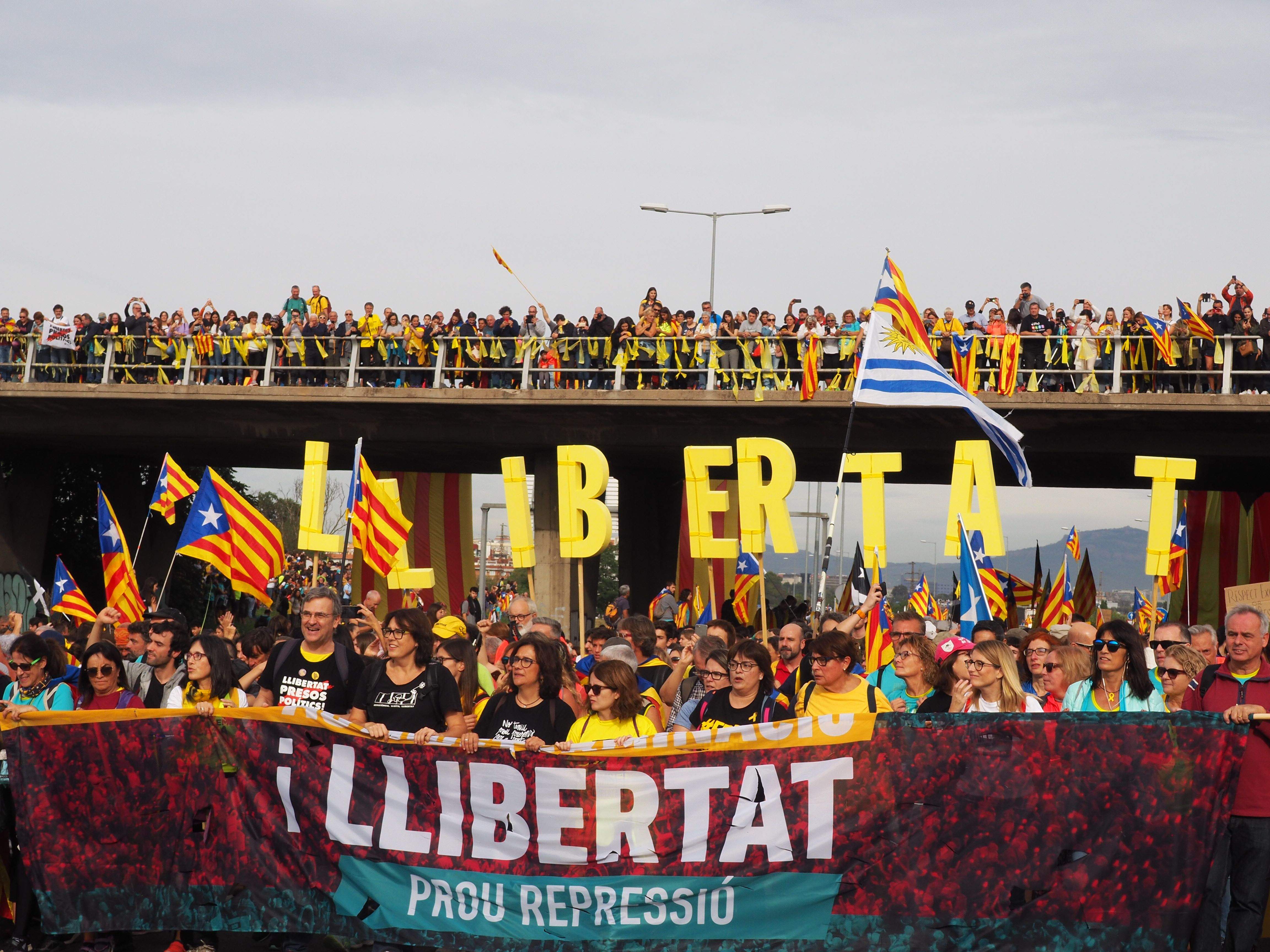 Marxa per la llibertat en resposta a la sentència del Tribunal Suprem. FOTO: Mónica García