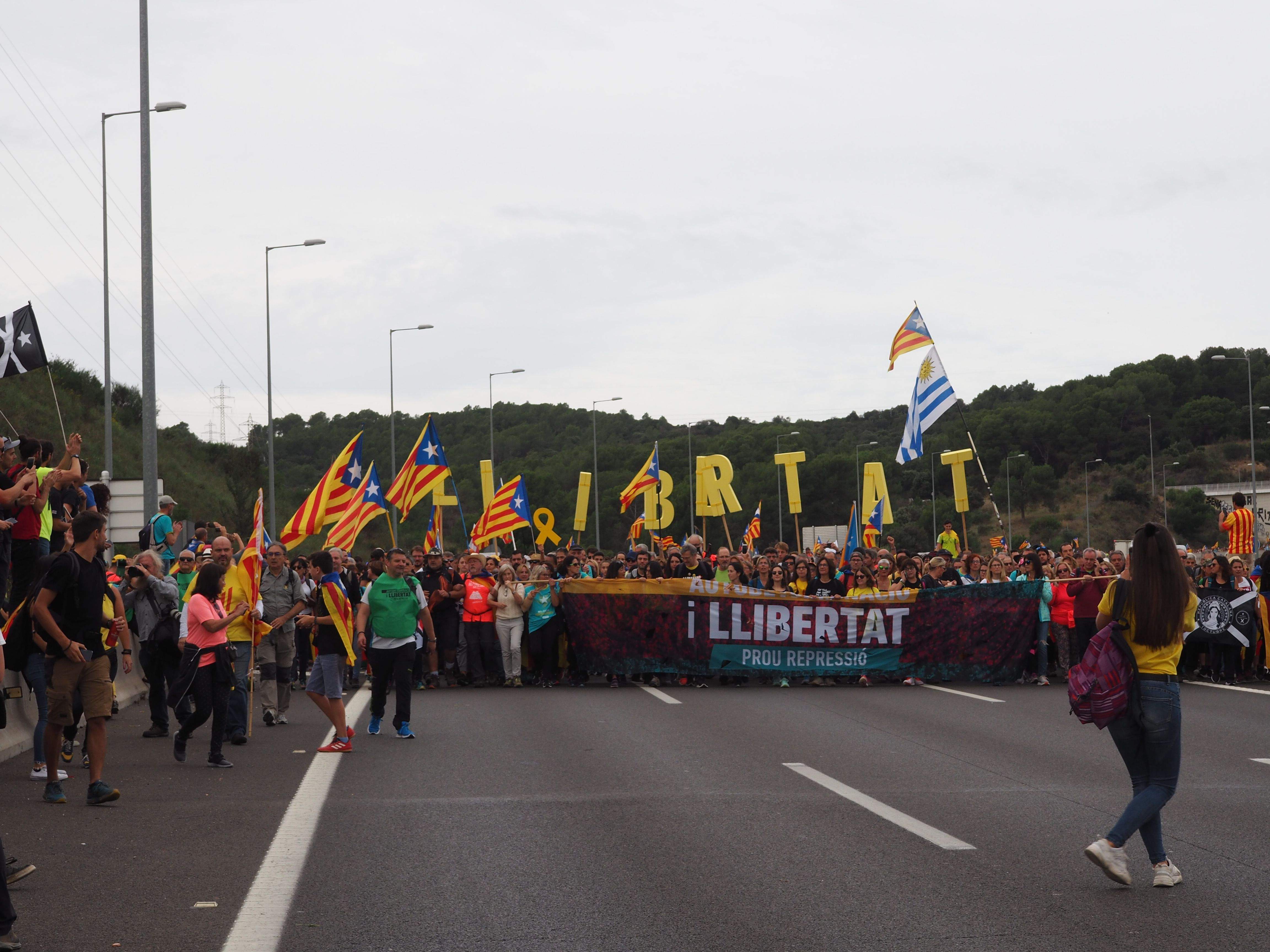 Marxa per la llibertat en resposta a la sentència del Tribunal Suprem. FOTO: Mónica García
