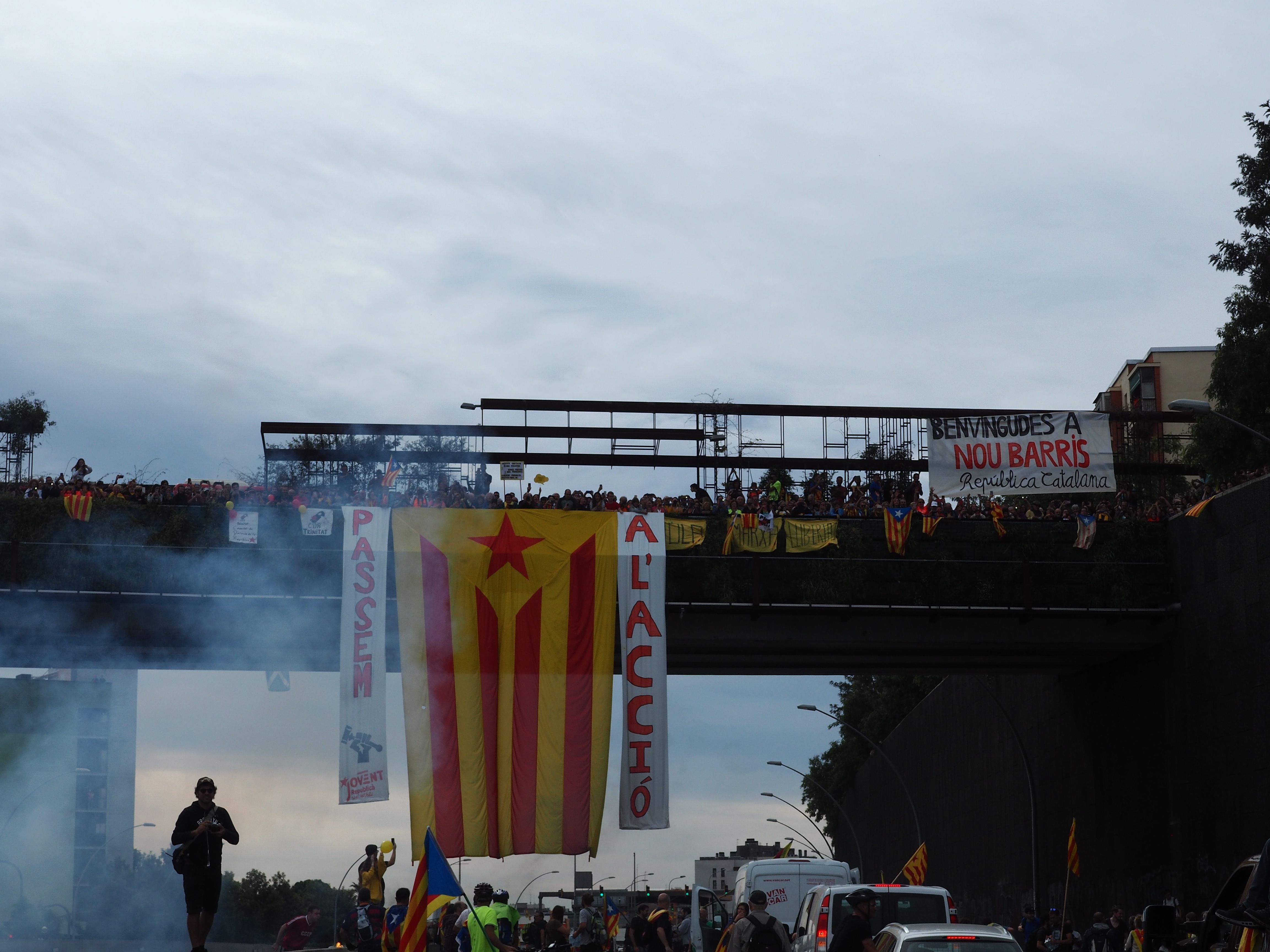 Marxa per la llibertat en resposta a la sentència del Tribunal Suprem. FOTO: Mónica García