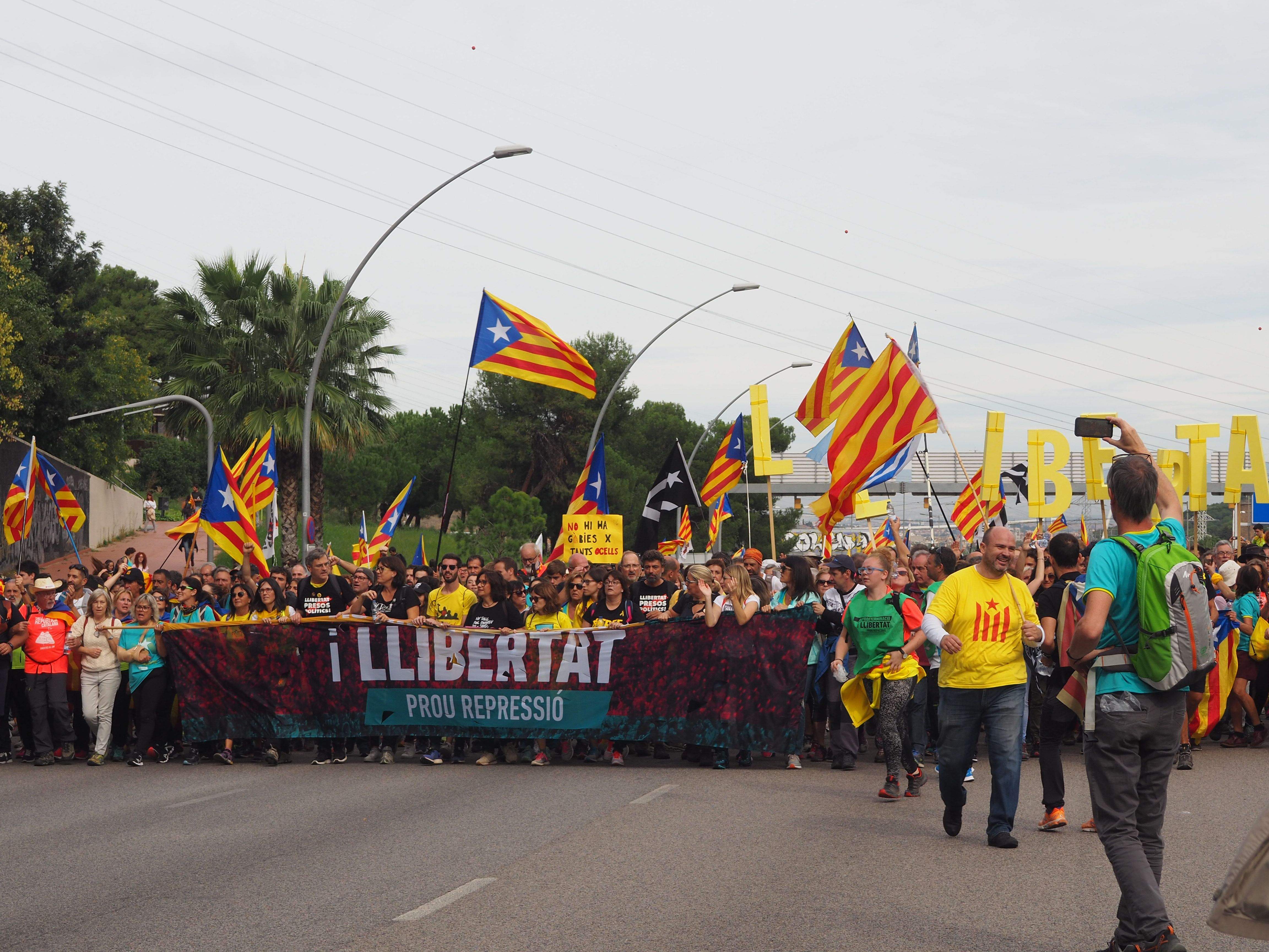 Marxa per la llibertat en resposta a la sentència del Tribunal Suprem. FOTO: Mónica García