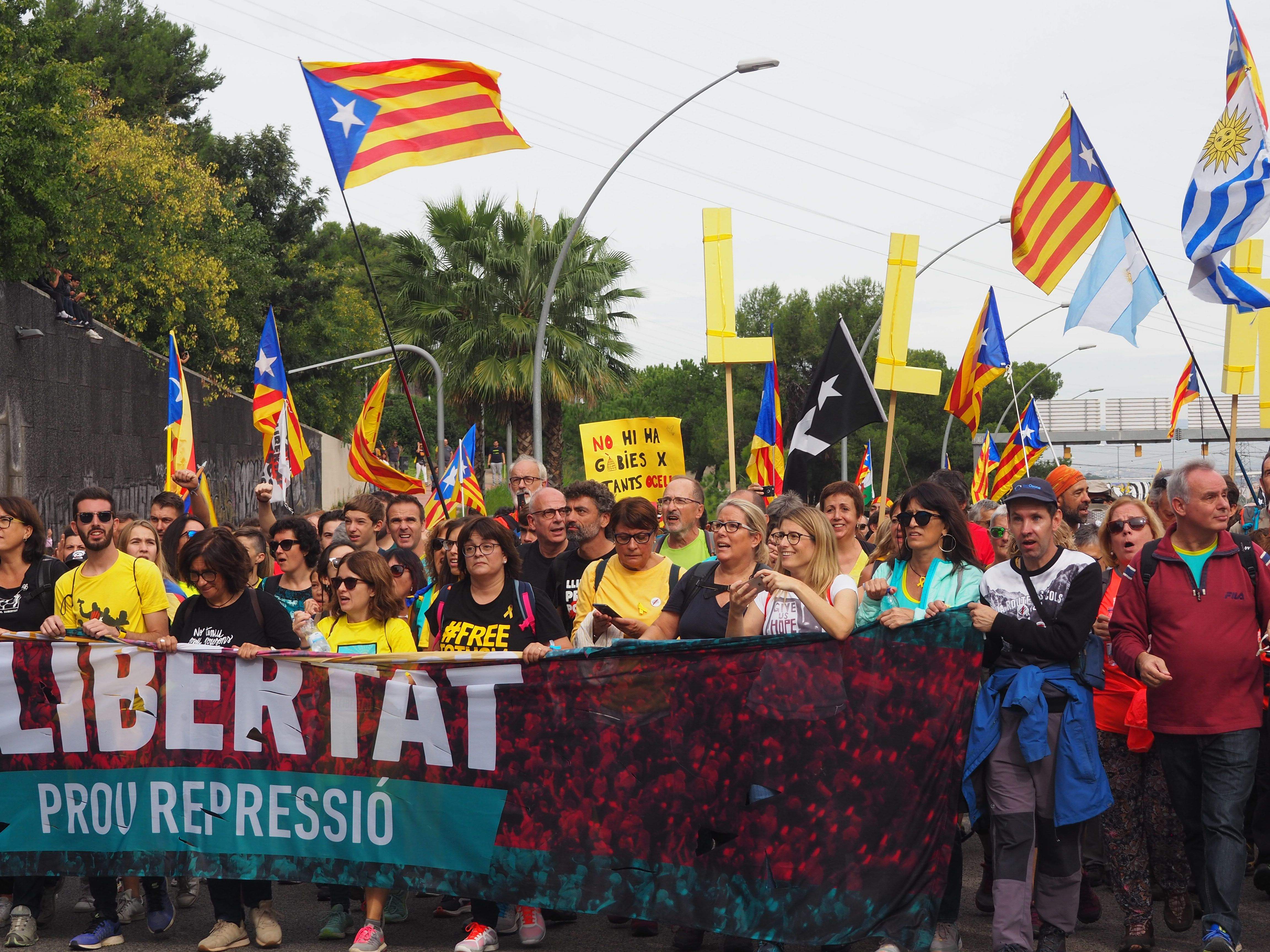 Marxa per la llibertat en resposta a la sentència del Tribunal Suprem. FOTO: Mónica García