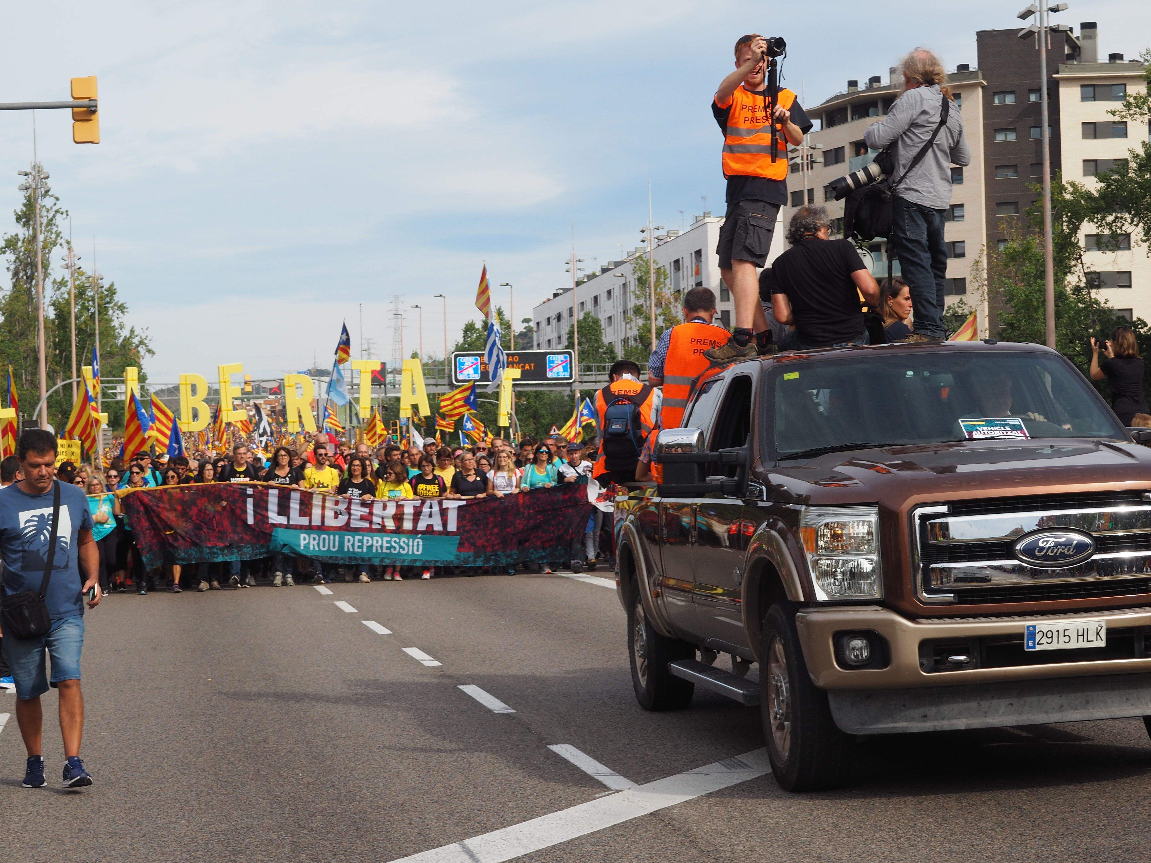 Marxa per la llibertat en resposta a la sentència del Tribunal Suprem. FOTO: Mónica García