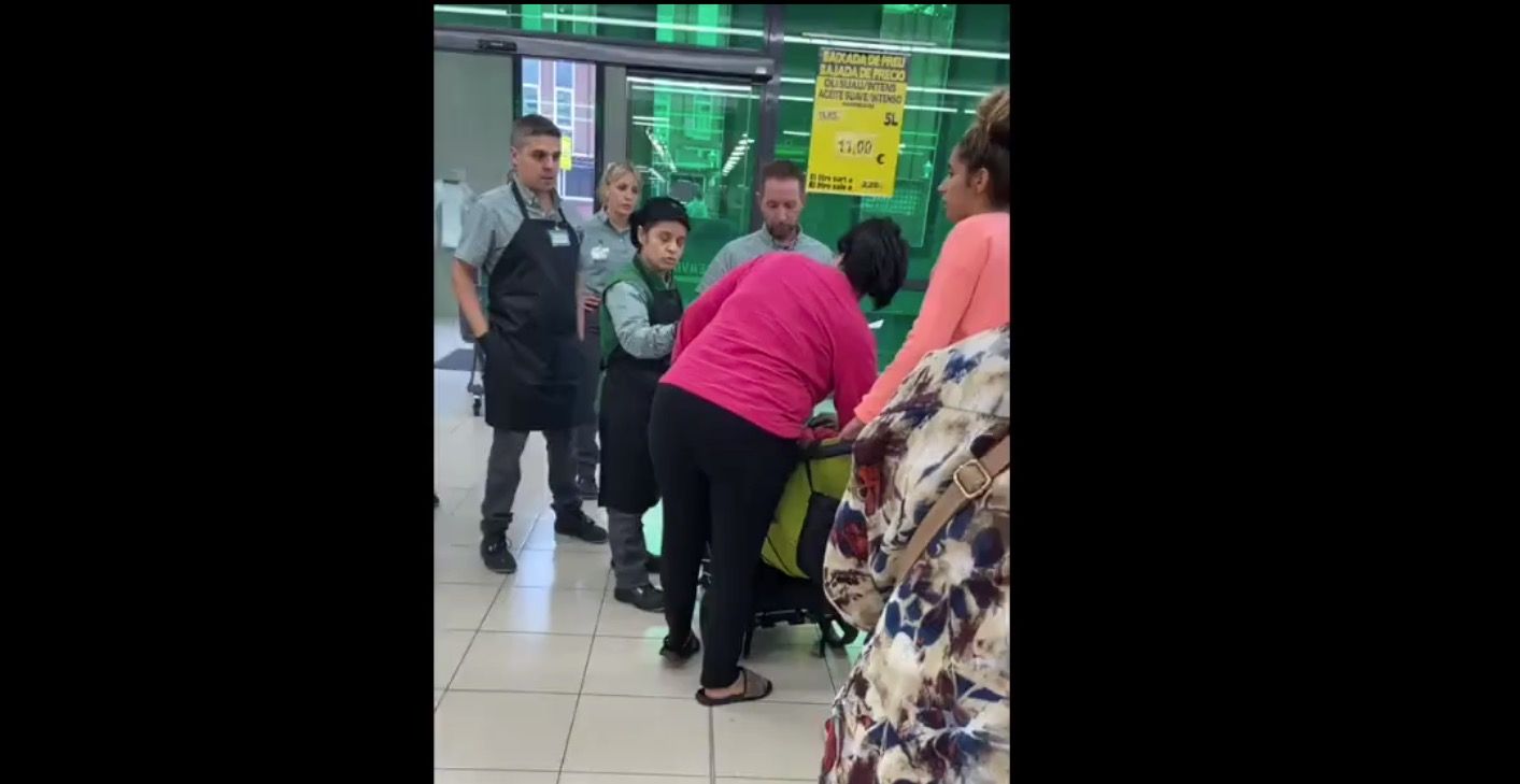 Moment de l'incident a Mercadona